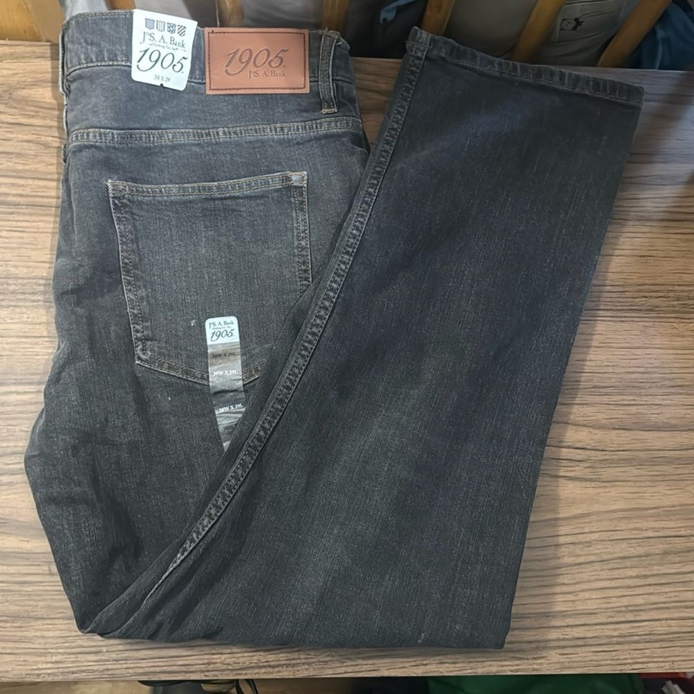 Js. a. BANK Men's Gray Straight Leg Denim Jeans